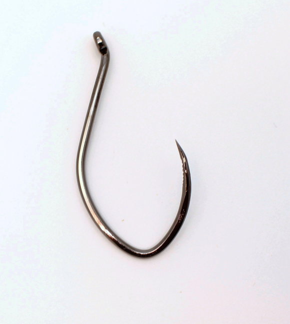 Unique design of this barbless hook makes it one of the best available.  This design comes in trebles and Siwash styles as well as the highly effective sickle and circle style hooks