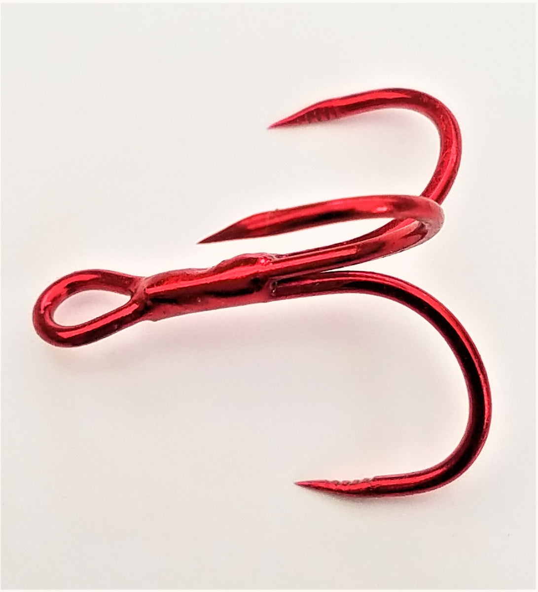 Barbless Treble-RED Size 4-8