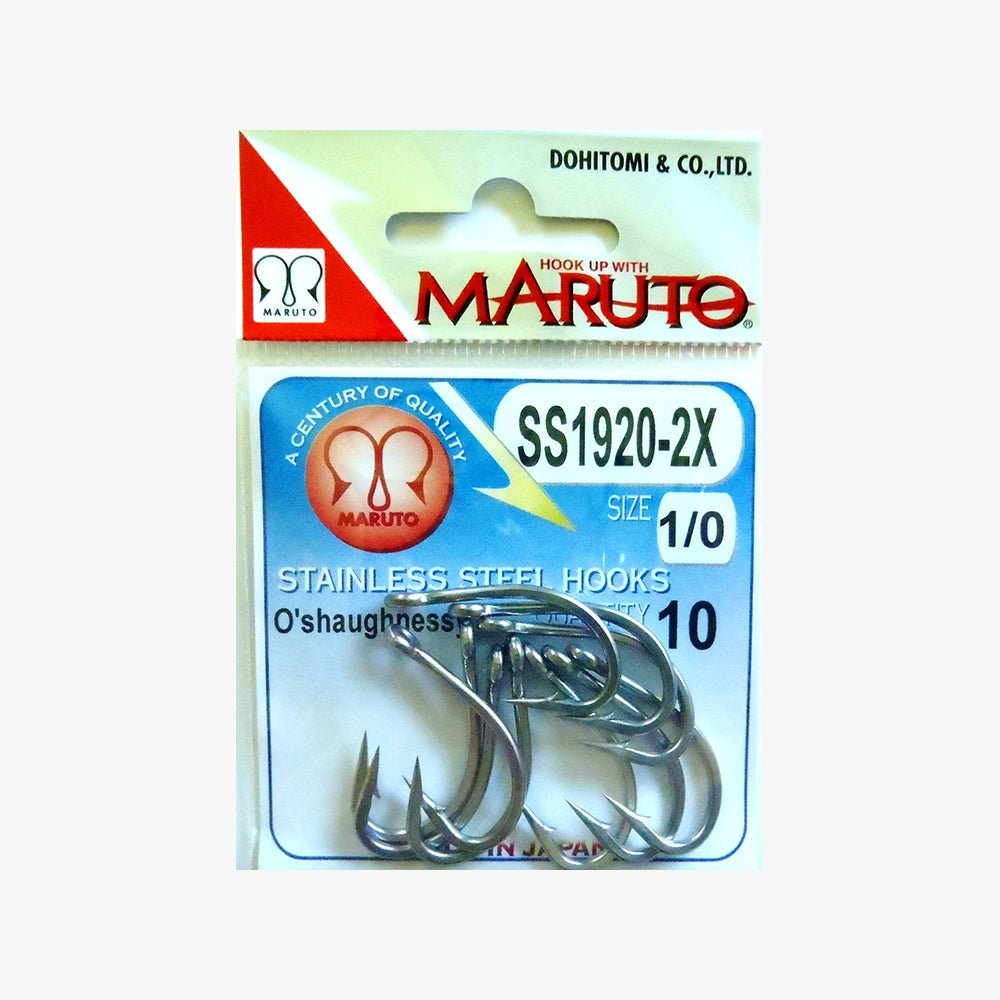 1920-2X Stainless Steel Hook by Maruto Size 4 10 pack