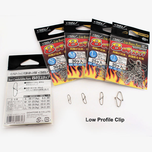 clip fishing hooks Figure 8 Clip: Low Profile Rigging/Lure clip LL-20