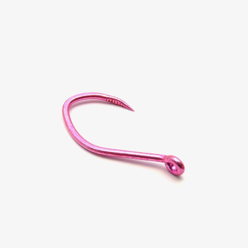 ebay pink fishing hooks Barbless Grabber Sickle hook in Pink UV 1/0 24 pack