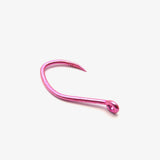 Barbless Grabber Sickle hook in Pink UV