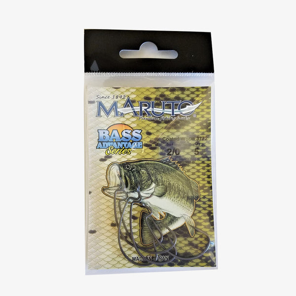 bass fishing rubber worm hooks Bass Advantage Forged and Coated (PTFE) Maruto #3732 Worm Hook – Angler  Innovations