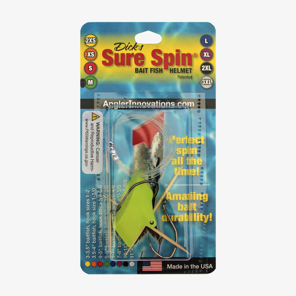 Sure SPIN: Pre-Rigged with BARBED sickle hooks - Small / Clear UV