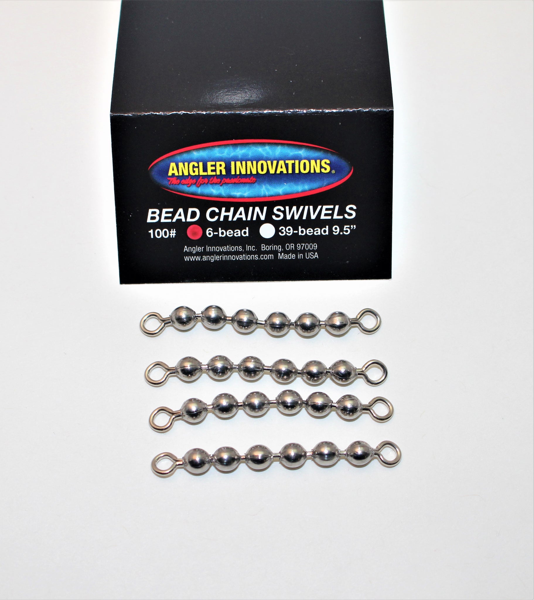 Bead Chain Swivels: standard length and extra-long sizes. – Angler  Innovations