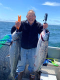 Our good friend Pius and wife had a real rodeo in the Pacific with these amazing kings taken with our Maruto barbless siwash hooks!